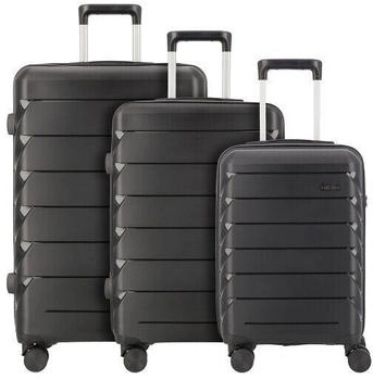 d & n Travel Line 4100 4-Rollen-Trolley Set 3-teilig (4100) black