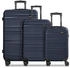 blau: REDOLZ Essentials 16 3-Set 4-Rollen-Trolley Set 3-teilig (RD12391)