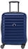 blau: Delsey Shadow 5.0 Slim 4-Rollen-Trolley 55 cm