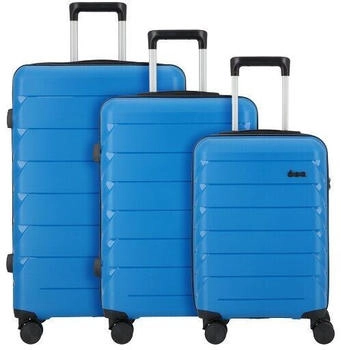 d & n Travel Line 4100 4-Rollen-Trolley Set 3-teilig (4100) blue