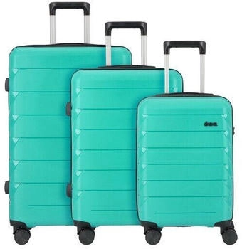 d & n Travel Line 4100 4-Rollen-Trolley Set 3-teilig (4100) petrol