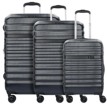 Bugatti Corium 4-Rollen-Trolley Set 3-teilig (497103) black