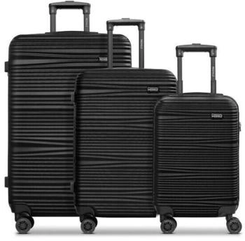REDOLZ Essentials 16 3-Set 4-Rollen-Trolley Set 3-teilig (RD12391) black