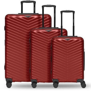 REDOLZ Essentials 18 4-Rollen-Trolley Set 3-teilig (RD12422) metallic/red shiny