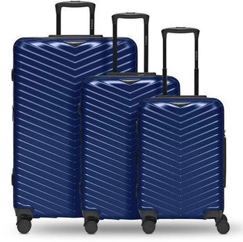 REDOLZ Essentials 18 4-Rollen-Trolley Set 3-teilig (RD12422) metallic/blue shiny