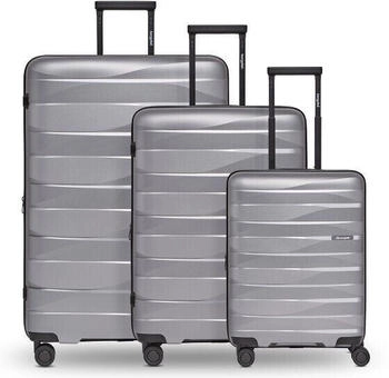 Bergpfeil Travel 4-Rollen-Trolley Set 3-teilig (BP1237) arctic silver metallic