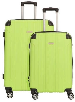 Nowi Lugano 4-Rollen-Trolley Set 2-teilig (57700) black/lime