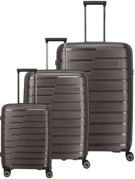 Travelite Air Base 4-Rollen-Trolley-Set 77/67/55 cm coffee