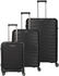 schwarz: Travelite Mooby 4-Rollen-Trolley Set 55/66/77 cm (076841)