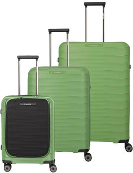Travelite Mooby 4-Rollen-Trolley Set 55/66/77 cm (076841) green
