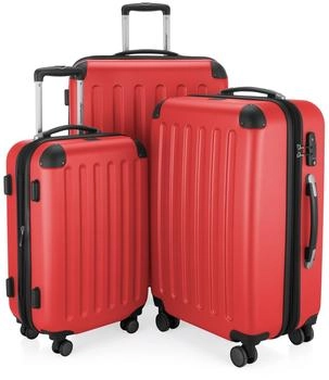 Hauptstadtkoffer Spree 4-Rollen-Trolley Set 55/65/75 cm red