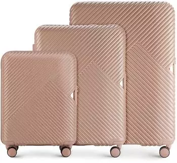Wittchen GL Style Line 4-Rollen-Trolley Set 55/66/77 cm (56-3P-84S) powder pink