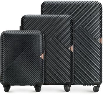 Wittchen GL Style Line 4-Rollen-Trolley Set 55/66/77 cm (56-3P-84S) black