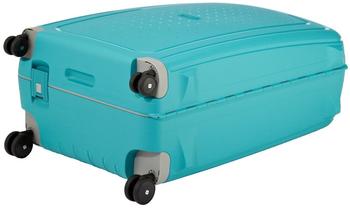 Samsonite SCure Spinner 4-Rollen 102 l Größe L aqua blue – Vier Doppelrollen ermöglichen müheloses Rangieren auf glatten Böden
