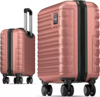 Travely Premium 4-Rollen-Trolley 45 cm roségold