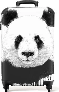 NoBoringSuitcases.com&reg; Kids 4-Rollen-Trolley 55 cm Panda wei&szlig;