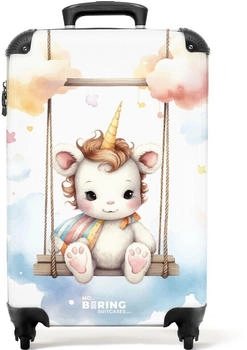NoBoringSuitcases.com&reg; Kids 4-Rollen-Trolley 55 cm Baby-Einhorn