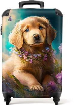 NoBoringSuitcases.com&reg; Kids 4-Rollen-Trolley 55 cm Golden Retriever