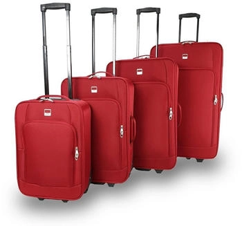 SiGN 2-Rollen Weichschalen-Trolley-Set 51/61/71/81 cm (SG04) red