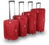 rot: SiGN 2-Rollen Weichschalen-Trolley-Set 51/61/71/81 cm (SG04)