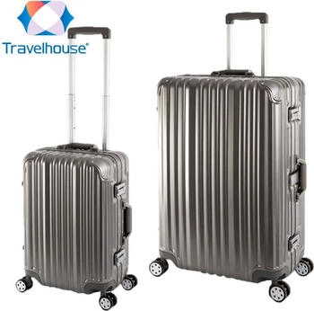 Travelhouse 4-Rollen-Trolley Set 55/75 cm (T1169) grey
