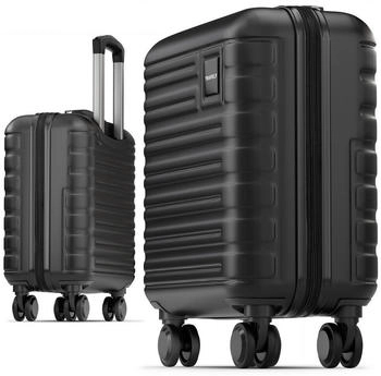 Travely Premium 4-Rollen-Trolley 45 cm night black