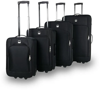 SiGN 2-Rollen Weichschalen-Trolley-Set 51/61/71/81 cm (SG04) black