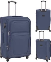 vidaXL 3-tlg. Weichgep&auml;ck Trolley-Set Marineblau
