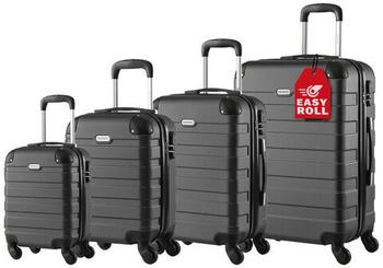 Monzana Essential 4-Rollen-Trolley Set 45/55/65/75 cm black