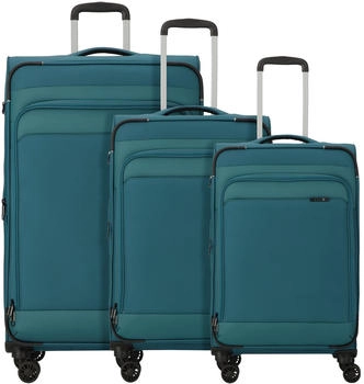 d & n Travel Line 9504 4-Rollen-Trolley Set 55/67/76 cm (9504) petrol