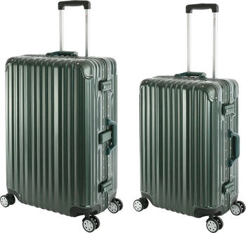 Travelhouse 4-Rollen-Trolley Set 65/75 cm (T1169) green