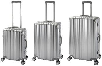 Travelhouse 4-Rollen-Trolley Set 55/65/75 cm (T1169) silver