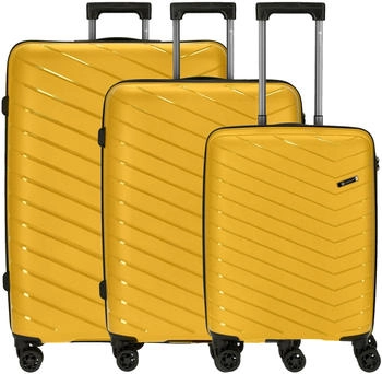 CHECK.IN Orlando 4-Rollen-Trolley Set 55/67/76 cm yellow