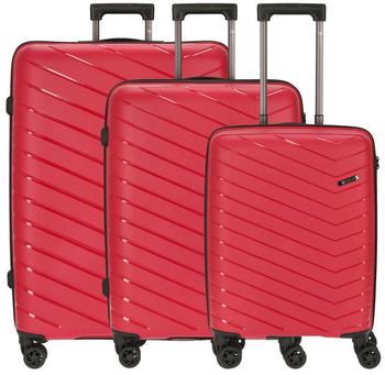 CHECK.IN Orlando 4-Rollen-Trolley Set 55/67/76 cm magenta