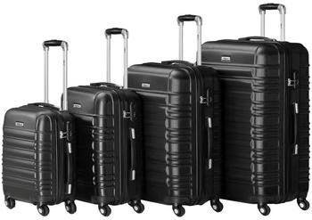 Zelsius 4-Rollen-Trolley Set 46/55/66/75 cm black