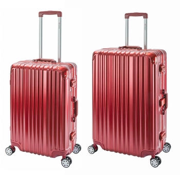 Travelhouse 4-Rollen-Trolley Set 65/75 cm (T1169) red