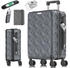 Kesser 4-Rollen-Trolley 75 cm mit Kofferwaage & Reisebrieftasche
