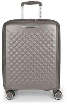 Gabol Queens 4 roulettes Trolley de cabine S 54 cm avec soufflet d'extension (125022_040) gris