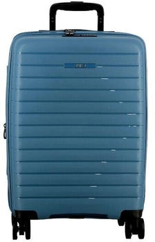 JUMP Striper 4 roulettes Trolley de cabine 55 cm avec soufflet d'extension (STR20-blue) bleu