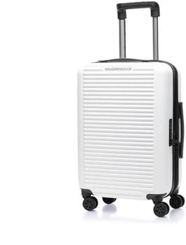 Mandarina Duck Tank Case 4 roulettes Trolley de cabine S 55 cm avec soufflet d'extension (P10FSV21_24Y) blanc