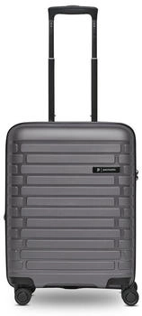 Pactastic Collection 04 THE CABIN + 4 roulettes Trolley de cabine S 55 cm avec soufflet d'extension (P12385-2-01) gris