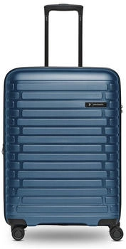 Pactastic Collection 04 THE MEDIUM + 4 roulettes Trolley M 66 cm avec soufflet d'extension (P12386-2-05) bleu