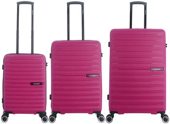 Saxoline Fiesta 4-Rollen-Trolley Set 3-teilig fuchsia