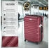 TecTake Lightweight Set of 4 wine red