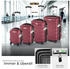 TecTake Lightweight Set of 4 wine red