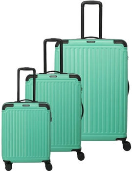 Travelite Cruise 4-Rollen-Trolley Set 55/67/77 cm (72640) light aqua
