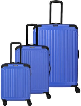 Travelite Cruise 4-Rollen-Trolley Set 55/67/77 cm (72640) blue violet