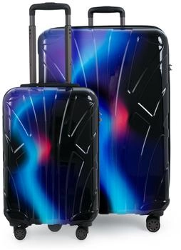 Suitline S1 4-Rollen-Trolley Set 55/76 cm neon blue