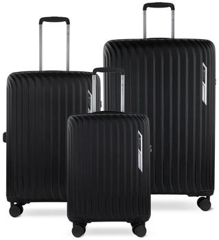 Bugatti Hera 4-Rollen-Trolley Set 55/66/76 cm (497120) black
