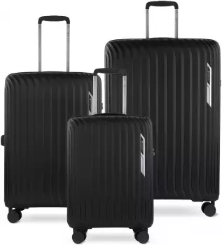 black: Bugatti Hera 4-Rollen-Trolley Set 55/66/76 cm (497120)
